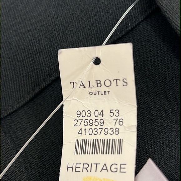 NWT Talbots Heritage Flat Front Hidden Side Zipper Black Pants Size 14 - Picture 4 of 7